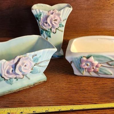 Three Vintage McCoy Vases