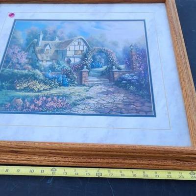Wall Art Large Oil Painting Vintage, Sign By Austin