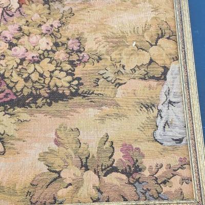 Vintage Renaissance Tapestry 26 by 63, Hand noted 1920