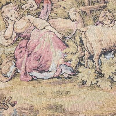 Vintage Renaissance Tapestry 26 by 63, Hand noted 1920