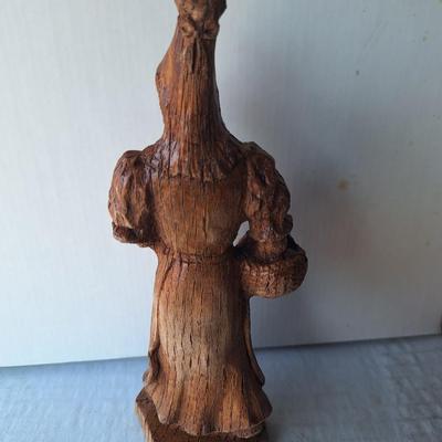 Vintage French Hand carved wooden Figure