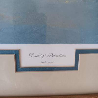"DADDY'S PRIORITIES" SIGNED SPECIAL EDITION PRINT BY G HARVEY