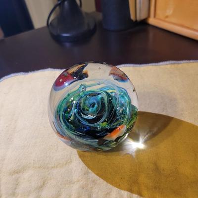 Handblown Aquarium Glass Paper Weight