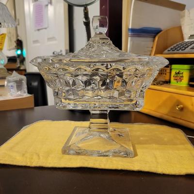 Vintage Fostoria Pedistol Candy Dish