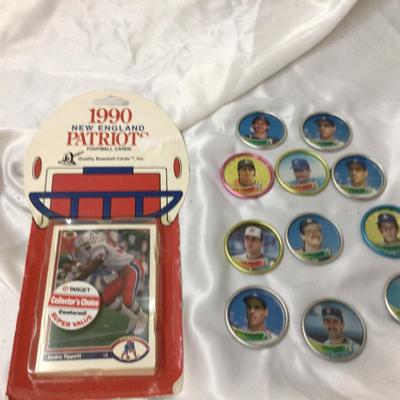 1990 Team Football Cards And Baseball Metal Disks