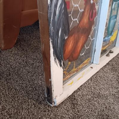HAND PAINTED REPURPOSED OLD HOUSE PANED WINDOW