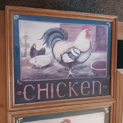 HEN'S/CHICKEN'S FRAMED WALL DECOR
