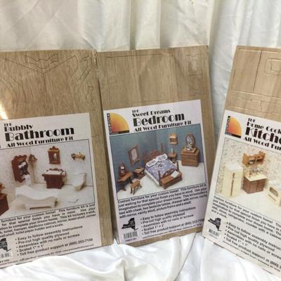 Doll Furniture Room Wood Cut Outs
