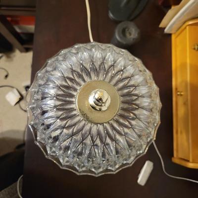 14" Vintage/Antique Art Deco Crystal Lamp