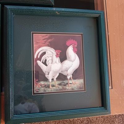 FRAMED ROOSTER WALL ART