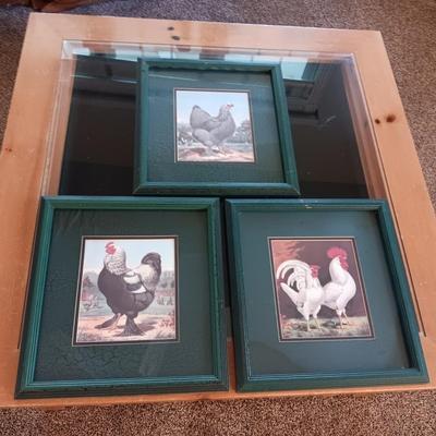 FRAMED ROOSTER WALL ART