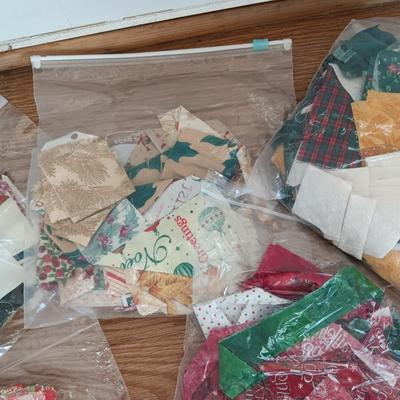 SCRAPS OF SEWING MATERIAL