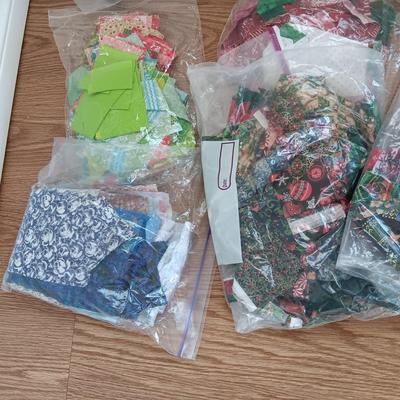 SCRAPS OF SEWING MATERIAL