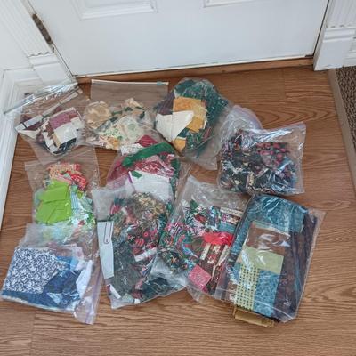 SCRAPS OF SEWING MATERIAL