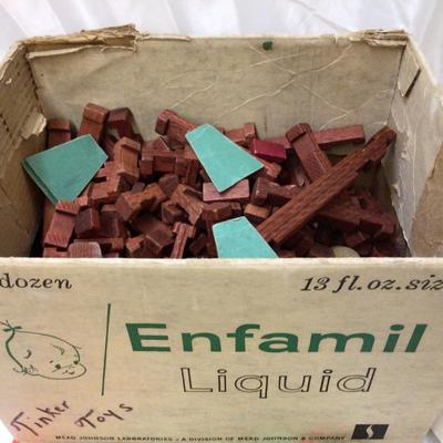 Box of Lincoln Logs With Building Plans