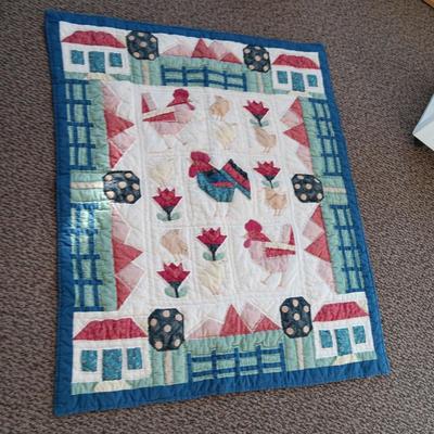 BABY OR WALL HUNG QUILT AND LACEY SEWING MATERIAL