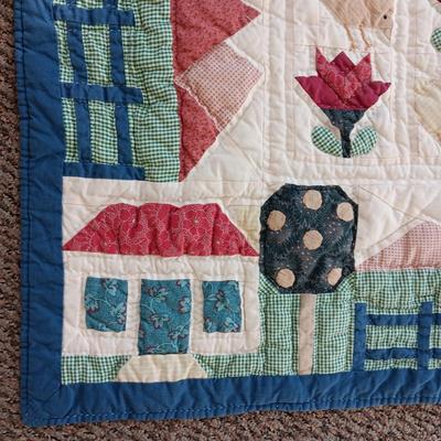 BABY OR WALL HUNG QUILT AND LACEY SEWING MATERIAL