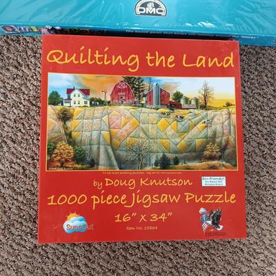 NEW SEALED QUILT-OPOLY BOARD GAME AND 100 PIECE PUZZLE