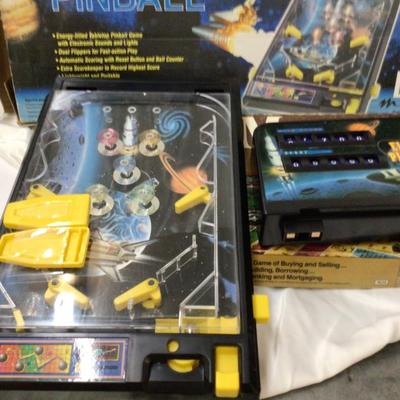 Electronic Space Shuttle Pinball Machine and Easy Money Board Game