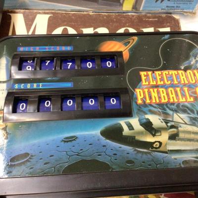 Electronic Space Shuttle Pinball Machine and Easy Money Board Game