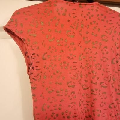 Vintage Sky Brand Empire Cut Animal Print Dress Cougar w/Rhinestone Waist