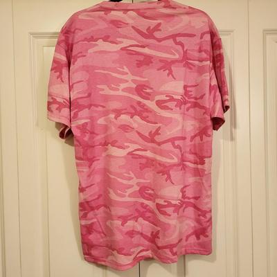 Pink Camo Marilyn Monroe 'Long Live Rock 'N Roll' Tee Shirt Size L