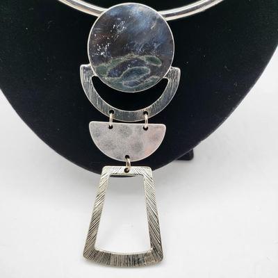 Silvertone Bold Runway Fashion Necklaces