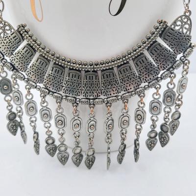 Silvertone Bold Runway Fashion Necklaces