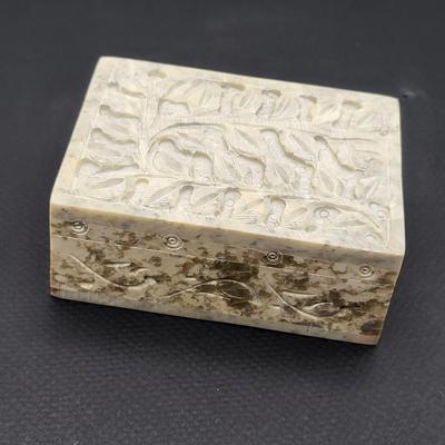 Soapstone Carved Trinket Box