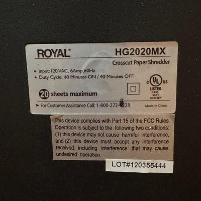Royal Paper Shredder (2KD-MG)