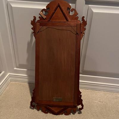 Ornate Wooden Framed Beveled Mirror & Shelf (2DR-MG)