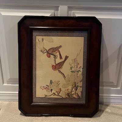 Wooden Framed Bird Art (2DR-MG)