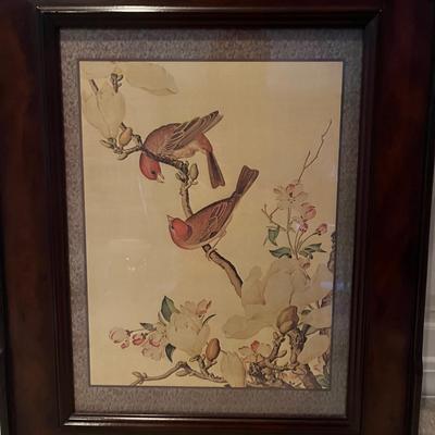 Wooden Framed Bird Art (2DR-MG)