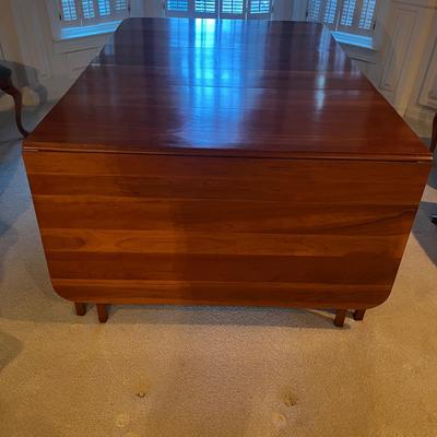 Large Wooden Drop Leaf Dining Table (2DR-MG)