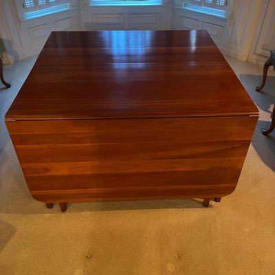 Large Wooden Drop Leaf Dining Table (2DR-MG)