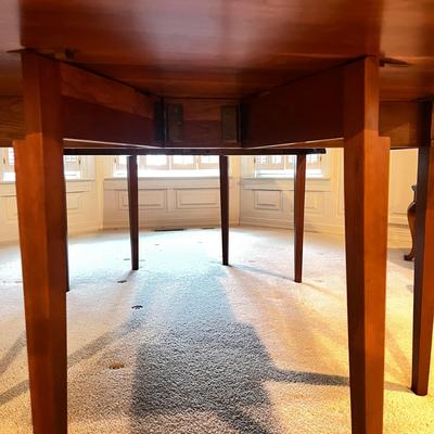 Large Wooden Drop Leaf Dining Table (2DR-MG)