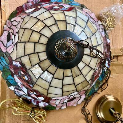 Tiffany-Style Victorian Ceiling Pendant Fixture