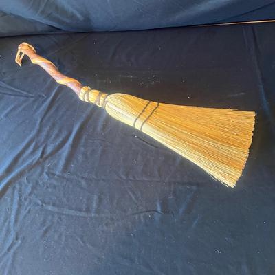 Decorative Folk Art Brooms, Cotton Wreath & Iron Hook (2KD-MG)