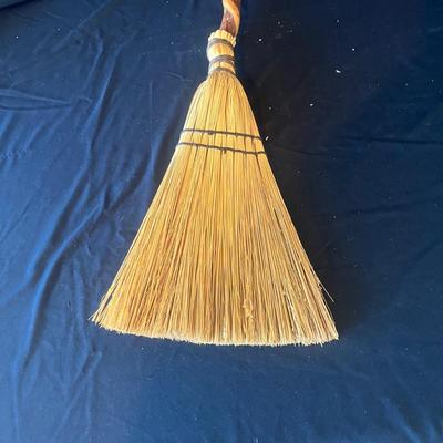 Decorative Folk Art Brooms, Cotton Wreath & Iron Hook (2KD-MG)