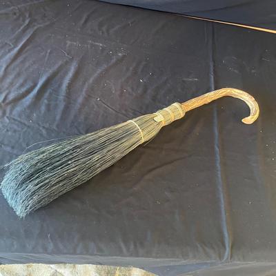 Decorative Folk Art Brooms, Cotton Wreath & Iron Hook (2KD-MG)