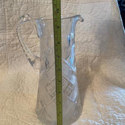 Crystal etched pitcher