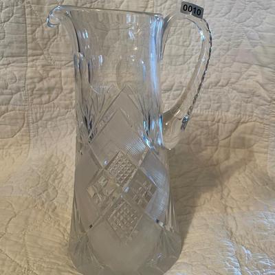 Crystal etched pitcher
