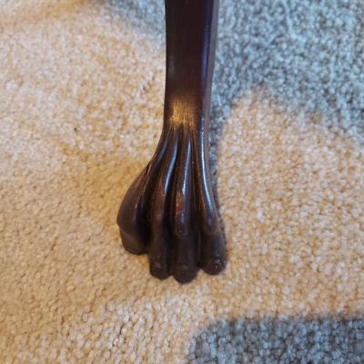 Shell Inlay Claw Foot Side Table (2LR-KD)