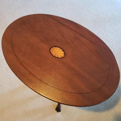 Shell Inlay Claw Foot Side Table (2LR-KD)
