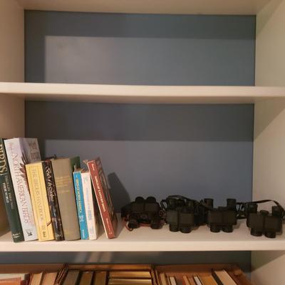 Bird Field Guides and Four Bushnell Binoculars (2S-KD)