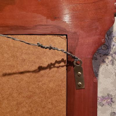 Vintage Wooden Chippendale Mirror (3PB-KD)