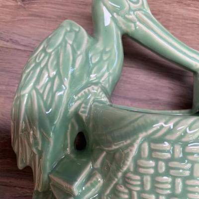 McCoy USA Green stork planter