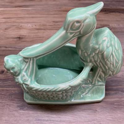 McCoy USA Green stork planter