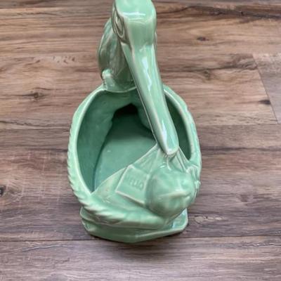 McCoy USA Green stork planter