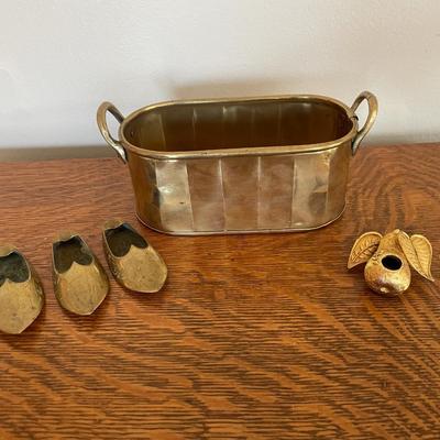 Sale Photo Thumbnail #61: 3- Hand Made Vintage Incent Burners. 1 Planter and A Pear Shaped Decorative Item.